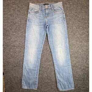 Banana Republic Girlfriend Jeans Women 26 Blue Medium Wash Premium Denim Stretch